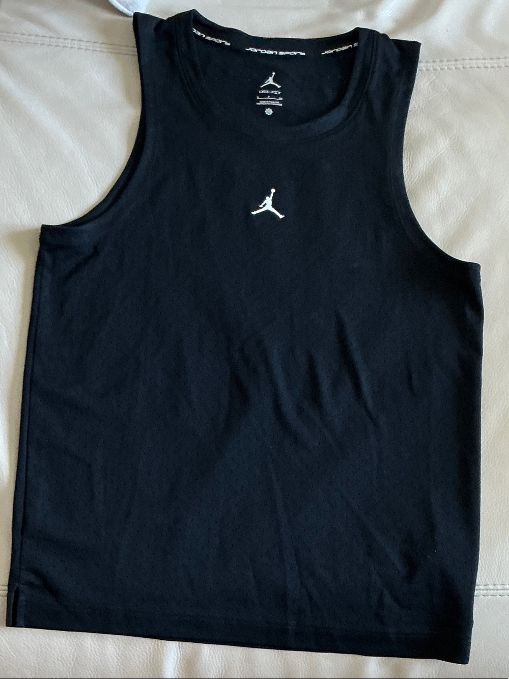 Jordan Black Tank Top with White Jumpman